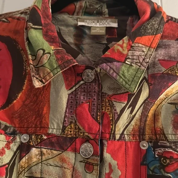 Mirror Image Picasso Art Style Jacket size XL - Picture 6 of 16